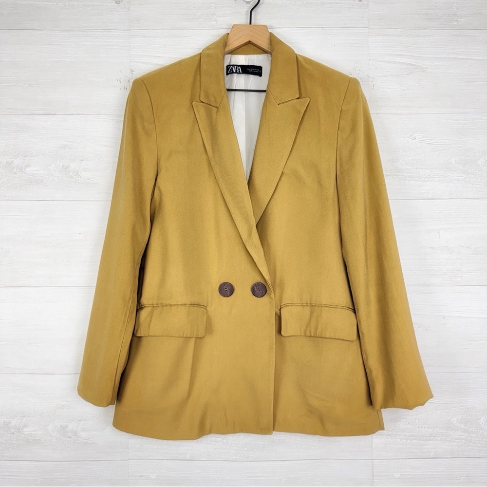 Zara Women's Golden Blazer Size M